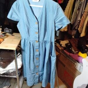 Light denim dress with pockets 21x18x41
